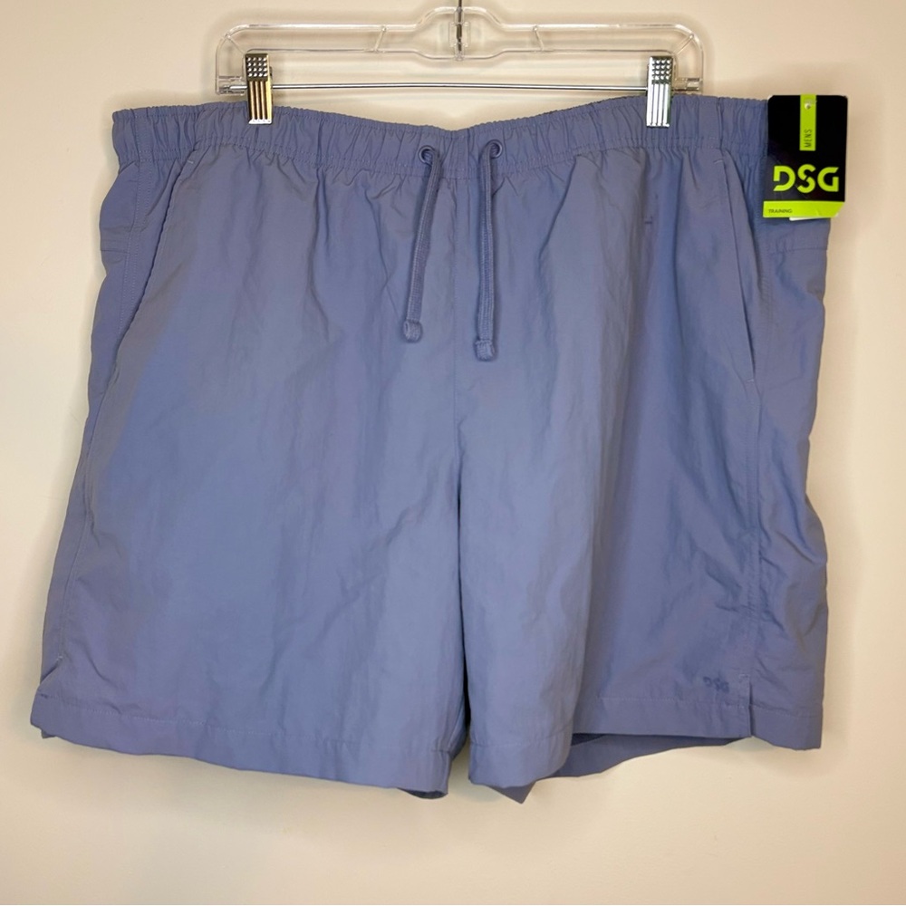 DSG Men’s NWT XXL Smokey Slate Mesh-Lined Rec Shorts Relaxed Fit Training